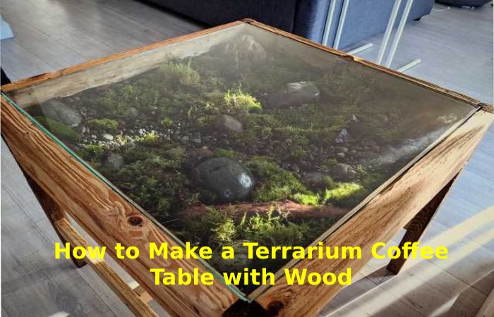 Terrarium Coffee Table with Wood