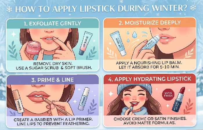 how to apply lipstick during winter