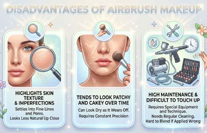 disadvantages of airbrush makeup