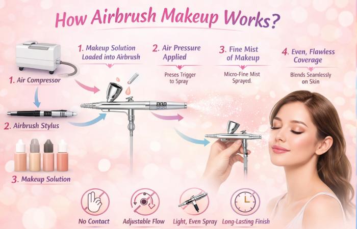 how airbrush makeup works