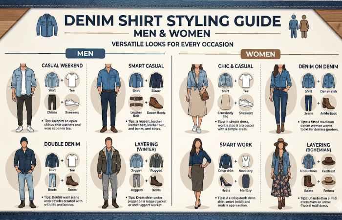denim shirt styling guide