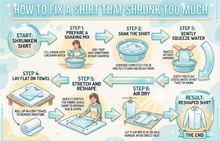 how to fix a shirt that shrunk too much