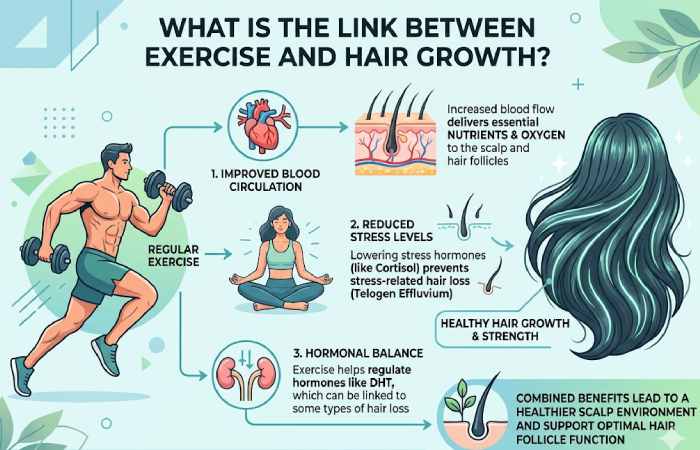 what is the link between exercise and hair growth