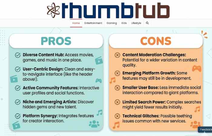 pros and cons of thumbtub com